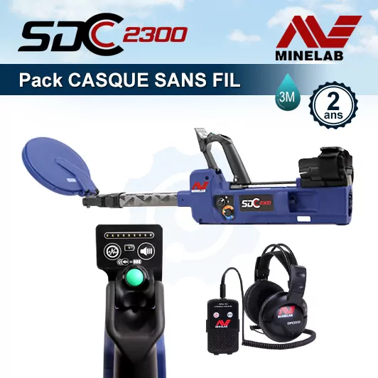 Minelab SDC 2300 et Pack "Casque Sans Fil"